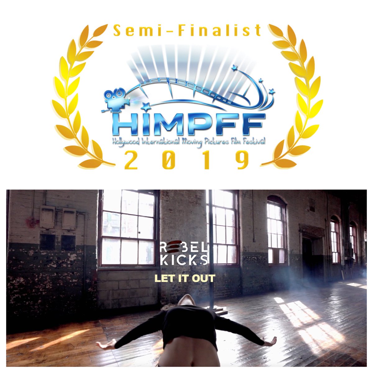 rebelkicksmusic's tweet photo. Just found out that our music video for ‘Let It Out’ is a semi-finalist for the Hollywood International Moving Pictures Film Festival, held on January 25th, 2020! 🙏
#HIMPFF #RebelKicksMusic #LetItOut https://t.co/Doz6ZtbfLM