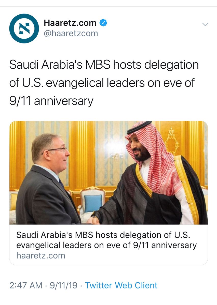 LOrion's tweet photo. @RepMarkMeadows HOW did you miss this little #Evangelical PILGRIMAGE to crawl under #MBS Robes on #NeverForget #911Day ? Thanks to @haaretzcom SOME OF US DIDN'T...  RIGHT @maddow @NBCNews @CNN @cnni @ADL @AIPAC @ACLU @AmbJohnBolton @RepAOC @RepSherill @RepHoulahan @SenGillibrand @AC360 #maddow https://t.co/IPyh0Wxlp0