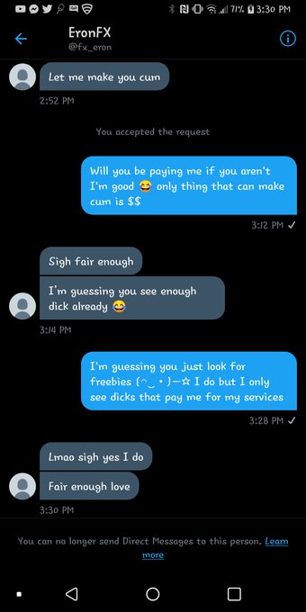 Ive said this on my main account and I'll say it again I'm not a charity the only thing that makes me<a href="/tag/sellingnudes"class="tags"><span>#sellingnudes</span></a><a href="/tag/buyingnudes"class="tags"><span>#buyingnudes</span></a>