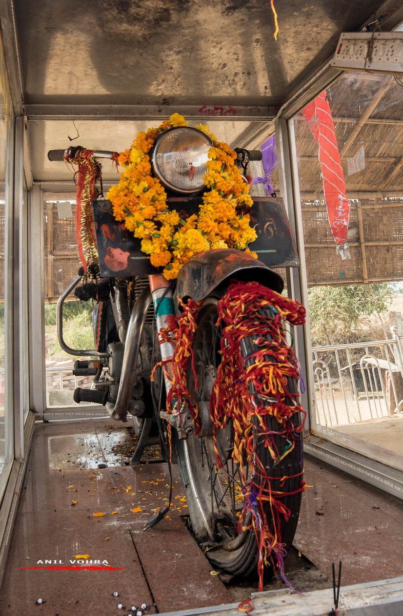 DevChatterjea's tweet photo. If you are #hugefan of #motorcycles, this is maybe interesting. Located in Pali district near city of #Jodhpur in #India is a "temple" called called Shri Om Banna aka Bullet Baba. This "deity comes in the form of a #motorcycle🏍️. #Unusual, #strainge, #odd 😟. https://t.co/GDcidqxN1k