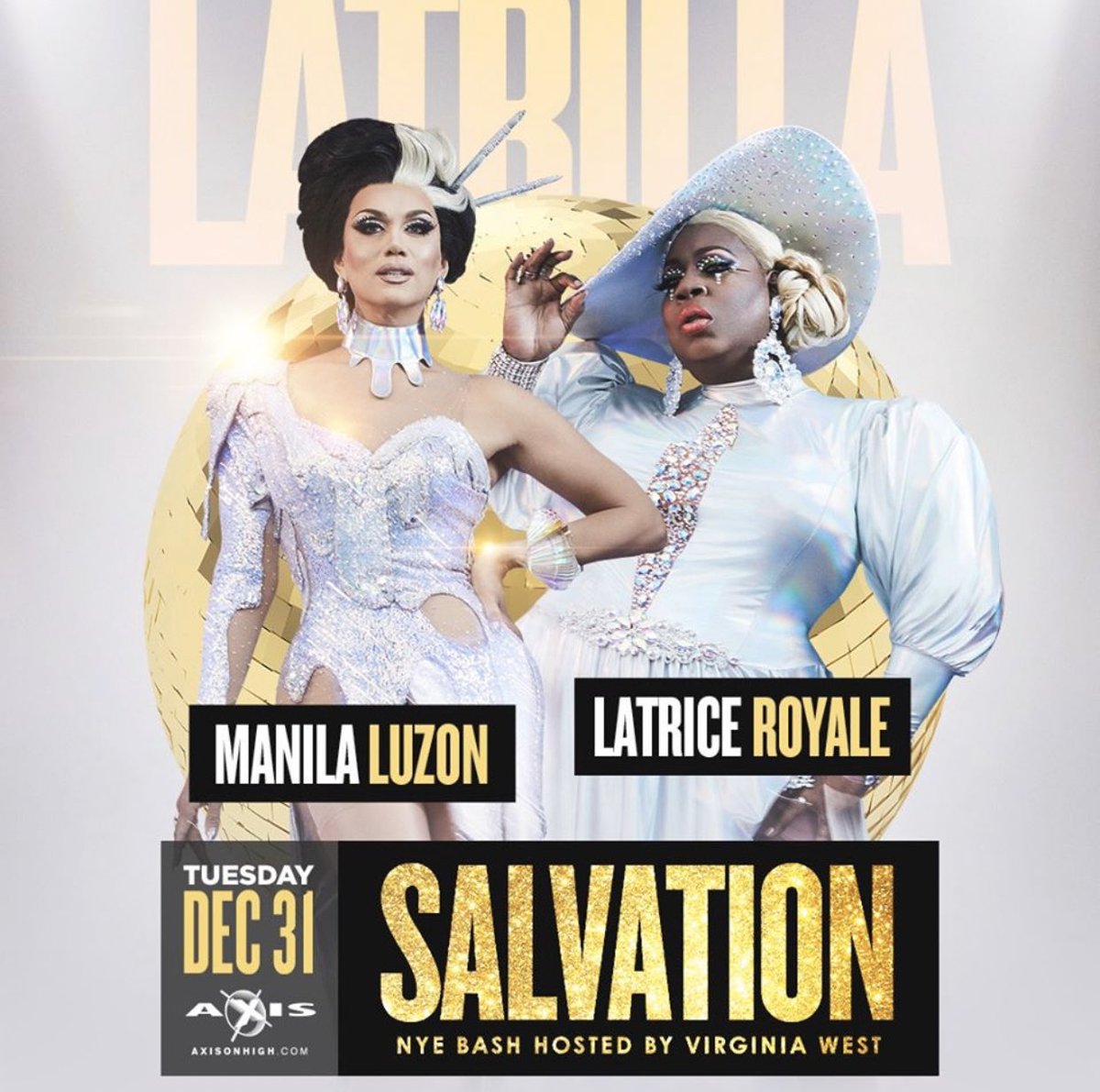 LriTalent's tweet photo. Columbus Ohio watch out! @LatriceRoyale and @manilaluzon aka #Latrila is coming to party the night away at @axisclub for Salvation their NYE Bash hosted by Virginia West! #LatriceRoyale #EatIt #ManilaLuzon #NewYearsEve #Columbus #AXISNightclub https://t.co/qMFdutjnpE