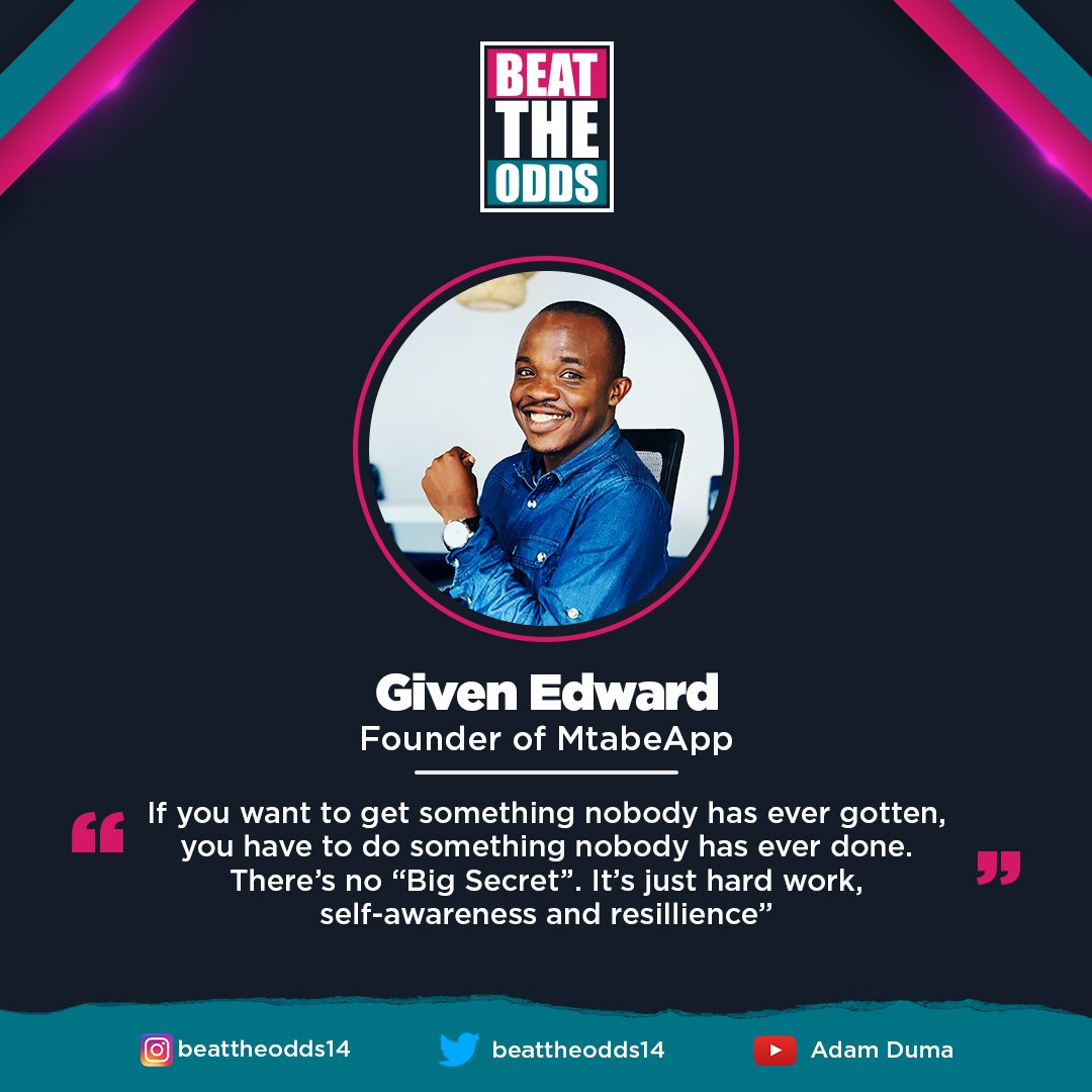 BeattheOdds14's tweet photo. @GIVENALITY anakuambia #2020 fanya kazi kwa bidii, Jitambue zaidi alafu kuwa jasiri lazima utafikia lengo.

Please Rt, #share #2020 #beattheodds14 #kazi #Kujitambua #ujasiri then #Ushindi https://t.co/VV0YzmYLDR