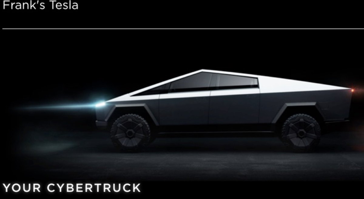 ZelenkaFrank's tweet photo. Thanks @elonmusk and @Tesla team 4 the CyberTruck! Patiently waiting for my dream machine! Seems forever away, Iβm know itβs worth it. Gives me time 2 save 4 a deposit :-) Havenβt felt this since a teenager with my Lamborghini and DeLorean posters! #CyberTruck #FirstNewCar https://t.co/kgP0Vat11Z