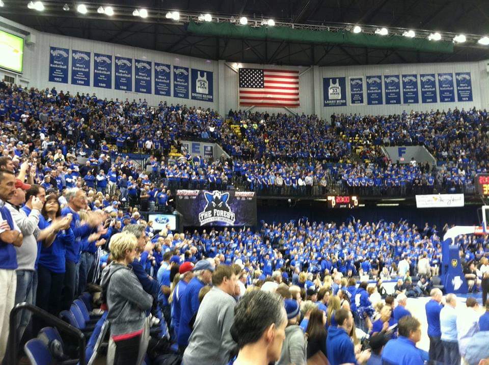ISULynch's tweet photo. Created a student section at Indiana State University. 

"It'll never work.   It's been tried before." 

Here is our home game in 2014. https://t.co/OioTvL8TJW