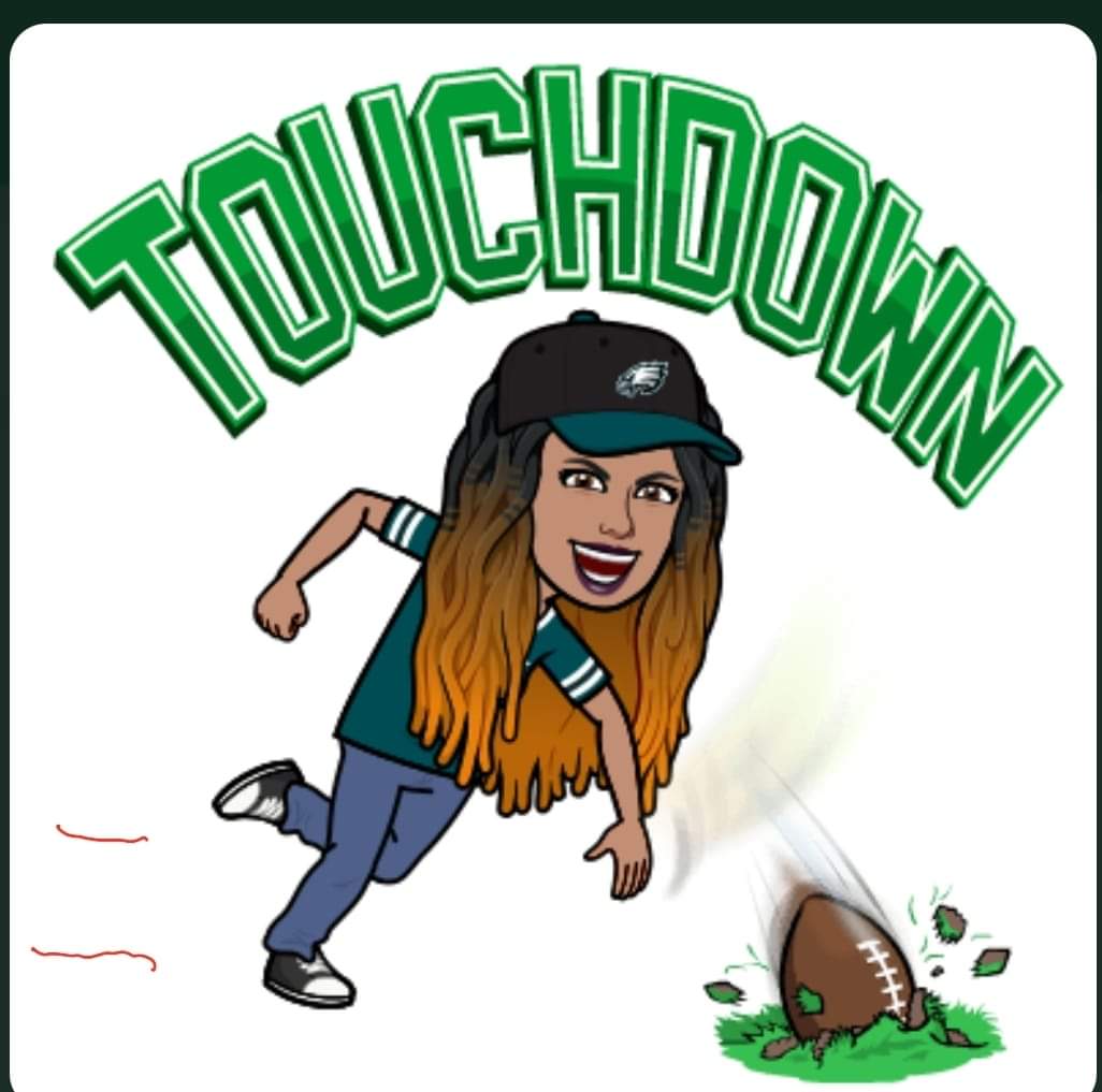 <a href="/Eagles/">Philadelphia Eagles</a> ANOTHER TOUCH DOWN BABY #LetsGoEagles 🏈🦅🦅💚💚💚