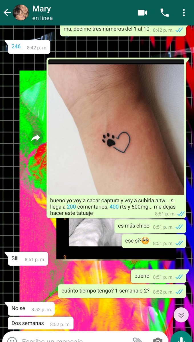 conste q no me deja hacerme tatuajes grandes 
así q ayudenme, hoy por mi mañana por ustedes ¿ 
🙏🏽🙏🏽🙌🏽