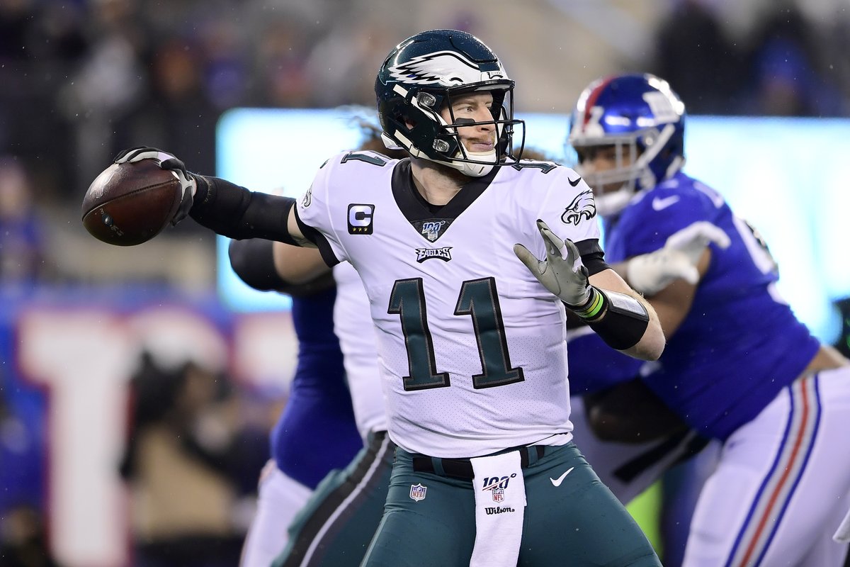 ESPNInsights's tweet image. Carson Wentz is also the 1st player in NFL history with 4,000 Pass Yards in a season without a 500-yard WR.