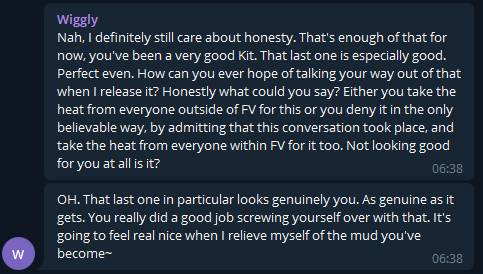 Pacentin1's tweet photo. More evidence of WiggleCat's blackmail towards @SimbaFV. He is literally bragging about it. The second image is for context. @Cervantes_ZX, @MidnaChee, @RyujiTheFox please help get this message out there. https://t.co/FoQkT1zZOQ