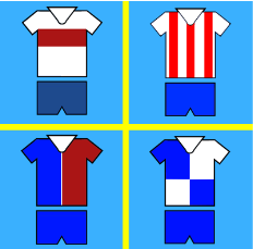 futAstur's tweet photo. Reten a su cuñado en la cena de nochebuena con nuestro #Martest de hoy. ¿Sabrán decirnos a qué equipo corresponden estas camisetas? Demuéstrenlo usando este enlace: 👇👇https://t.co/SSXGepFHpI https://t.co/WfMsktWKoG