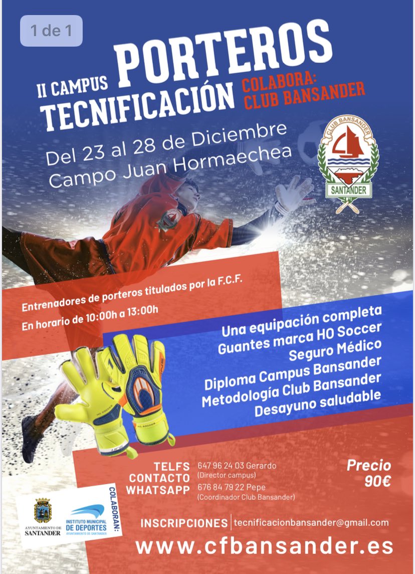 CampusBansander's tweet photo. Mañana comienza el Clinic de Navidad, a partir de las 09:15 os esperamos en el Juan Hormaechea, al final más de sesenta inscritos a nuestros clinic. Gracias, solo poderos dar las gracias y no defraudaros. #clinicbansander #clubbansander #cfbansander https://t.co/5lNl3hdwAP