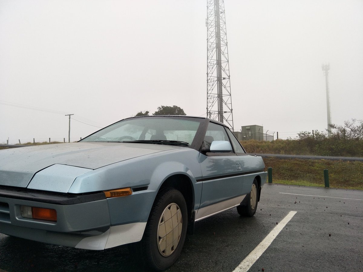 Classic_Clunker's tweet photo. Early morning run in my dusty #Subaru #Vortex #XT up to misty #MtMee. Had to use the windscreen wiper for the first time in a long time. https://t.co/QyniTouxxb
