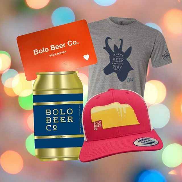 BoloBeerCo's tweet photo. Late buying Christmas presents? No way... Stop in today, buy a shirt, hat, or a $25 gift card and get a crowler half price. Open until 8. Last chance to put Bolo under your tree. #bolobeerco #localbeer #valentinenebraska #getwestern #merrychristmas via … https://t.co/O0GZhP6lY8 https://t.co/lOTXSZkG84