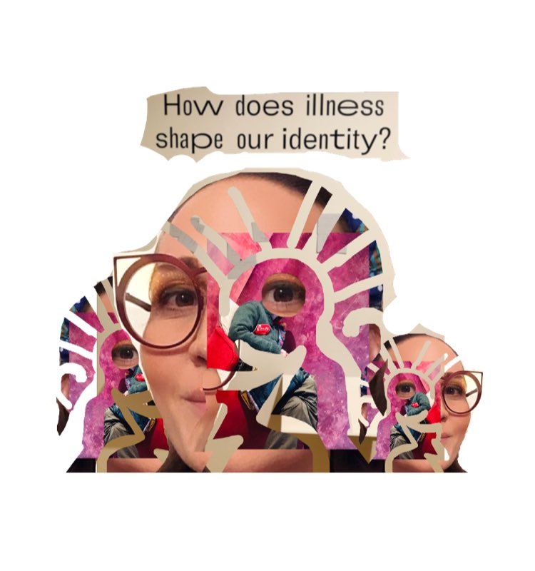 WickertRachel's tweet photo. How does illness shape our identity? From #misbehavingbodies by artist #jospence got the bear & I very inspired #phototherapy #thanks4remembering #collage https://t.co/4YVCJBlarB