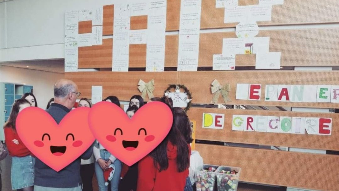 AngeMaisPasTjrs's tweet photo. https://t.co/iBembmNe0J
BRAVO aux élèves de 3eme du
#collegeImmaculée
#GroupeSaintJean
pour leur formidable implication !!!
#Noel
#Solidarité
#PanierDeGregoire
#EpicerieSolidaire
#stgregoire
"Les petites choses n'ont l'air de rien, mais elles donnent la paix"
G. Bernanos https://t.co/epHvbVCAHu