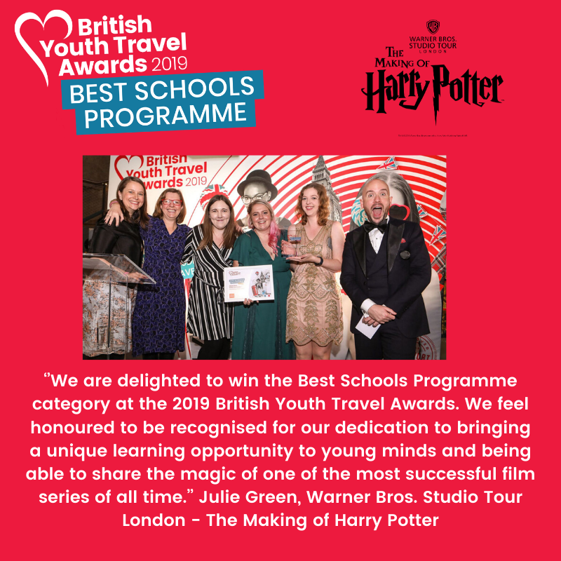 Congratulations <a href="/warnerbrostours/">Warner Bros. Tour</a> winning the Best Schools Programme category in 2019

ow.ly/tIGx50xE3l2

#youthtravel #BYTA19 #awards #educationaltravel #association #travelstudy #travel #BYTA #sponsorship #schoolsprogramme