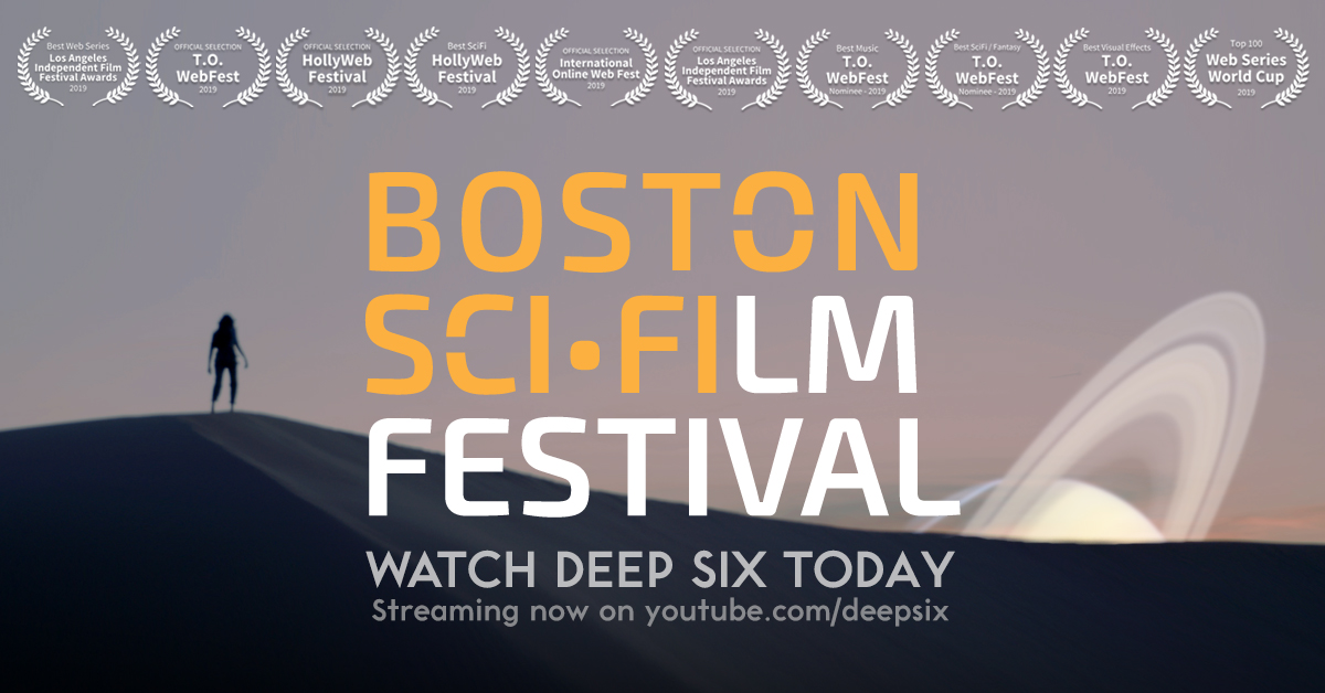 DEEP SIX was selected for the 43rd year of the Boston Science-Fiction Film Festival: Our 14th selection or nomination. Have you seen DEEP SIX yet? Watch the entire series now at youtube.com/deepsix #SpaceIsHard <a href="/theIPF/">IPF</a> <a href="/OntarioCreates/">Ontario Creates</a> Looking forward to it @Boston_SciFi