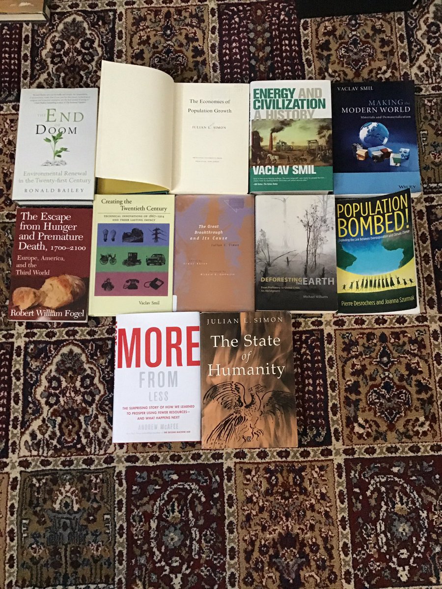 VincentGeloso's tweet photo. Books worth reading to avoid the anti scientific gloom and doom that is rising #econtwitte #econhist https://t.co/eqot4VWYFR