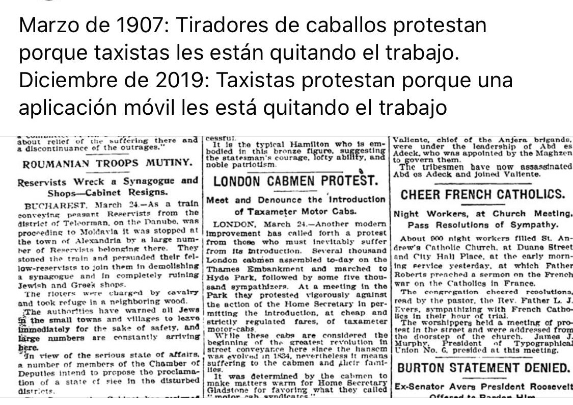 CCIT_'s tweet photo. La historia se repite #apoyoUber #plataformasaportan #economiadigital #tic https://t.co/22Ku3N0b85