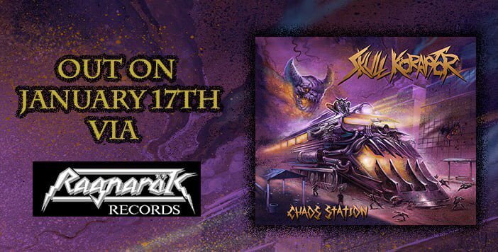 SkullKoraptor's tweet photo. Hello everyone!!!

We are really happy to announce you that our first full length album "Chaos Station" will be released on 17th of January via Ragnarök Records!!!

More news coming soon... @AngelsPRMP #skullkoraptor #ragnarökrecords #thrash #metal #thrasher #new #chaosstation https://t.co/jykOGglnbP