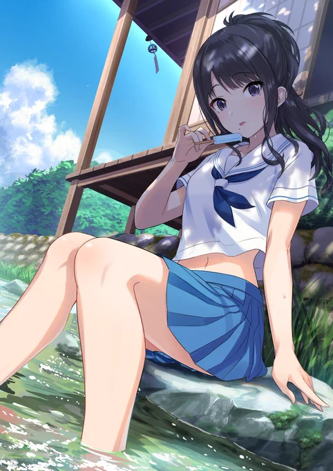 冬コミ直前の空気のなか恐縮ですが今年の夏コミの時にみなせさん(@sslake)のシャニマス合同誌に寄稿した灯織のイラストです。色々といじったせいで掲載されたものとちょっと変わってしまってますが…。 