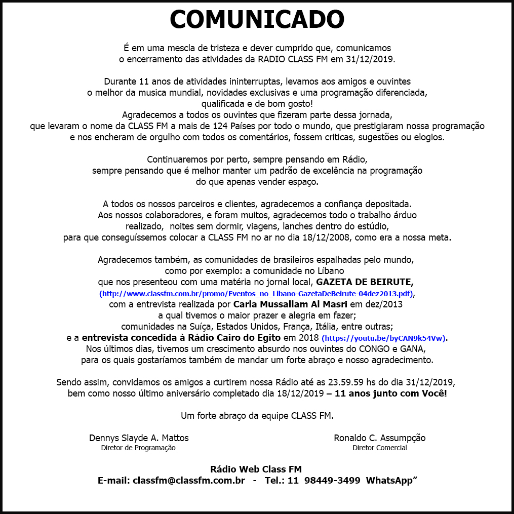 CLASSFM (@CLASSFMSP) / Twitter CLASSFM (@CLASSFMSP) / Twitter
