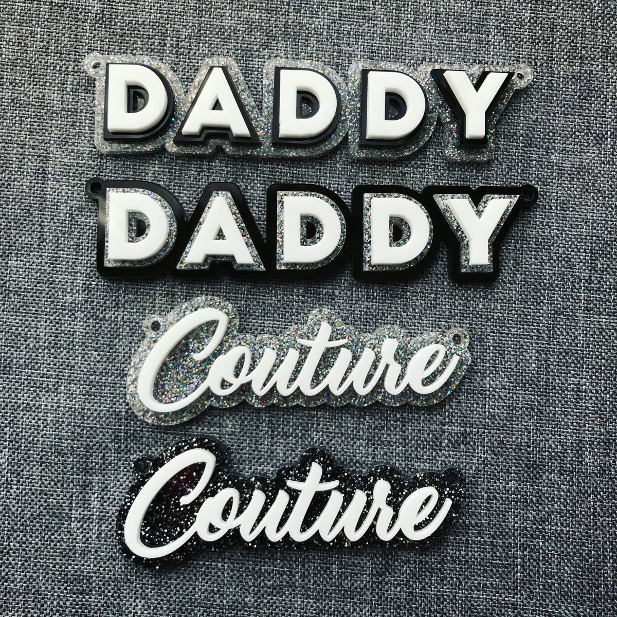 LefranCreative's tweet image. Custom Daddy Couture necklaces created for @more_milf ‘s clothing brand @daddy_couture ✨