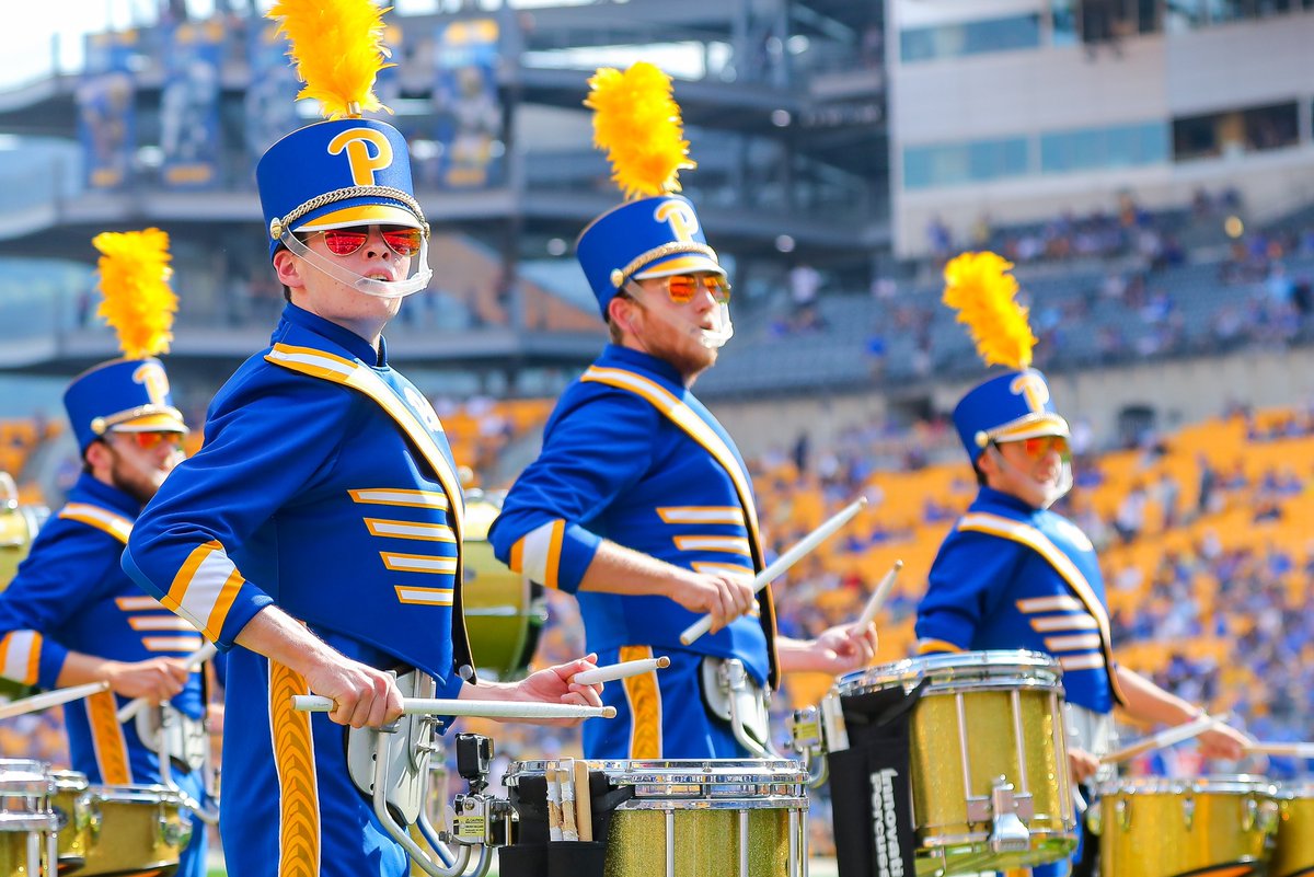 The #Pitt Drumline performs pregame before the Panthers take on the UCF Knights at Heinz Field #H2P <a href="/pitt_band/">Pit</a> <a href="/pittdrumline/">Pitt Drumline</a>
