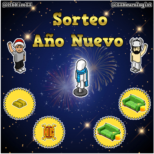 HbNicoES's tweet photo. 🎉SORTEO DE AÑO NUEVO🎉 🍾

El ganador recibirá:
- 1 Bufanda Amarosa
- 50 Créditos
- 1 mes de HC
- 2 Vips ('El Club Sofá')

Requisitos obligatorios:
- Follow a @HbNicoES y @ESNeurologist
- RT a este tweet
- Etiquetar a 2 amigos

El plazo finaliza el 2 de enero a las 18:00 hs. ARG https://t.co/9eiluiOGpx