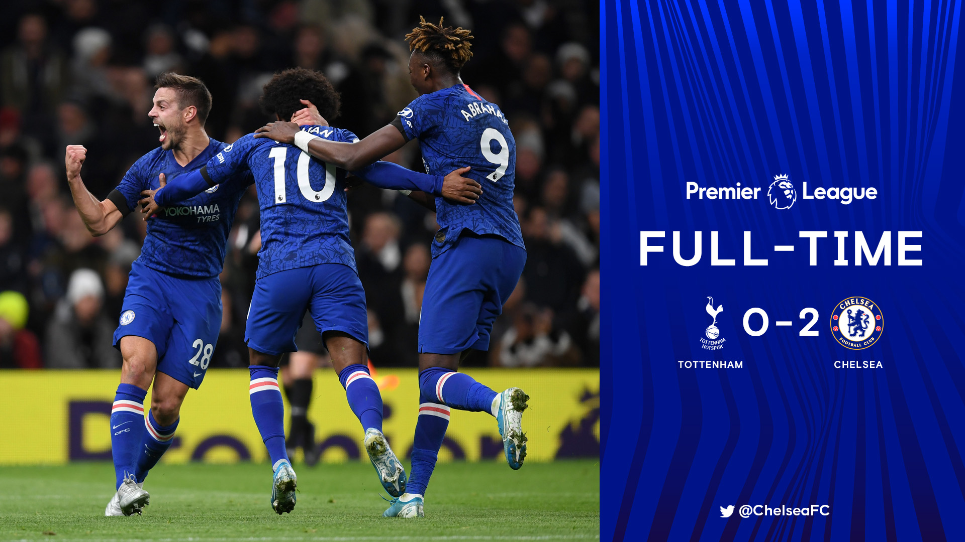 Chelsea FC on X: That's it! Chelsea 2-0 Tottenham! 🙌 #CHETOT   / X