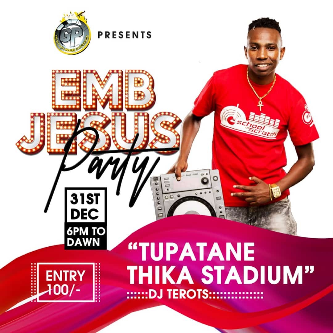 Djterots's tweet photo. This is how we wrap up the year!!!.. On 31st tupatane at #ThikaStadium for the EMB JESUS PARTY Cc of @BahatiKenya  Dont miss!! 
#EmbJesusParty
#KingOfScratch
#SchoolOfScratch https://t.co/doxIik67NM