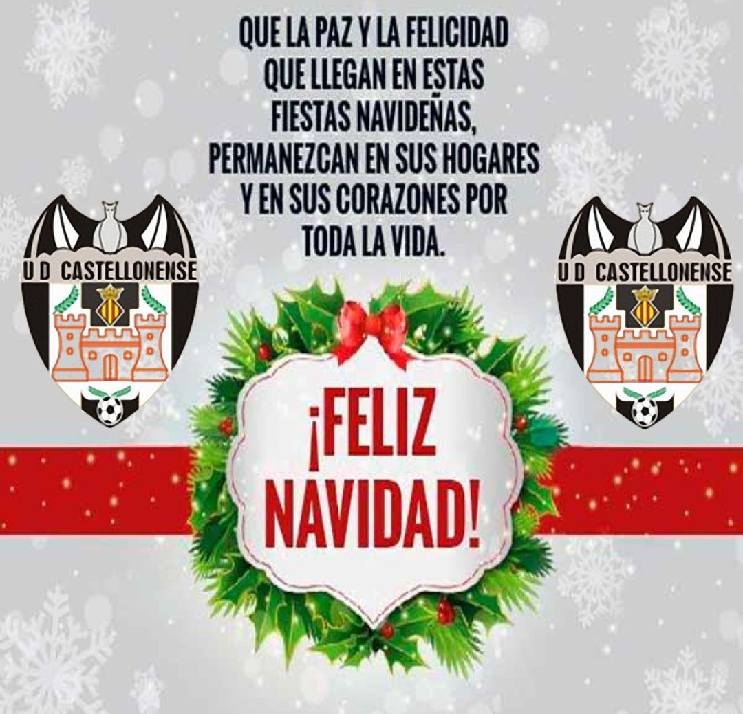 UDECastello's tweet image. Despues de las primeras 17 jornadas solo podemos estar contentos con la segunda plaza a tan solo un punto del primer clasificado. Ahora toca disfrutar de las fiestas y desear felices fiestas a todos!
Feliz navidad y prospero año! Un abrazo de toda la família del @CastellonenseUD