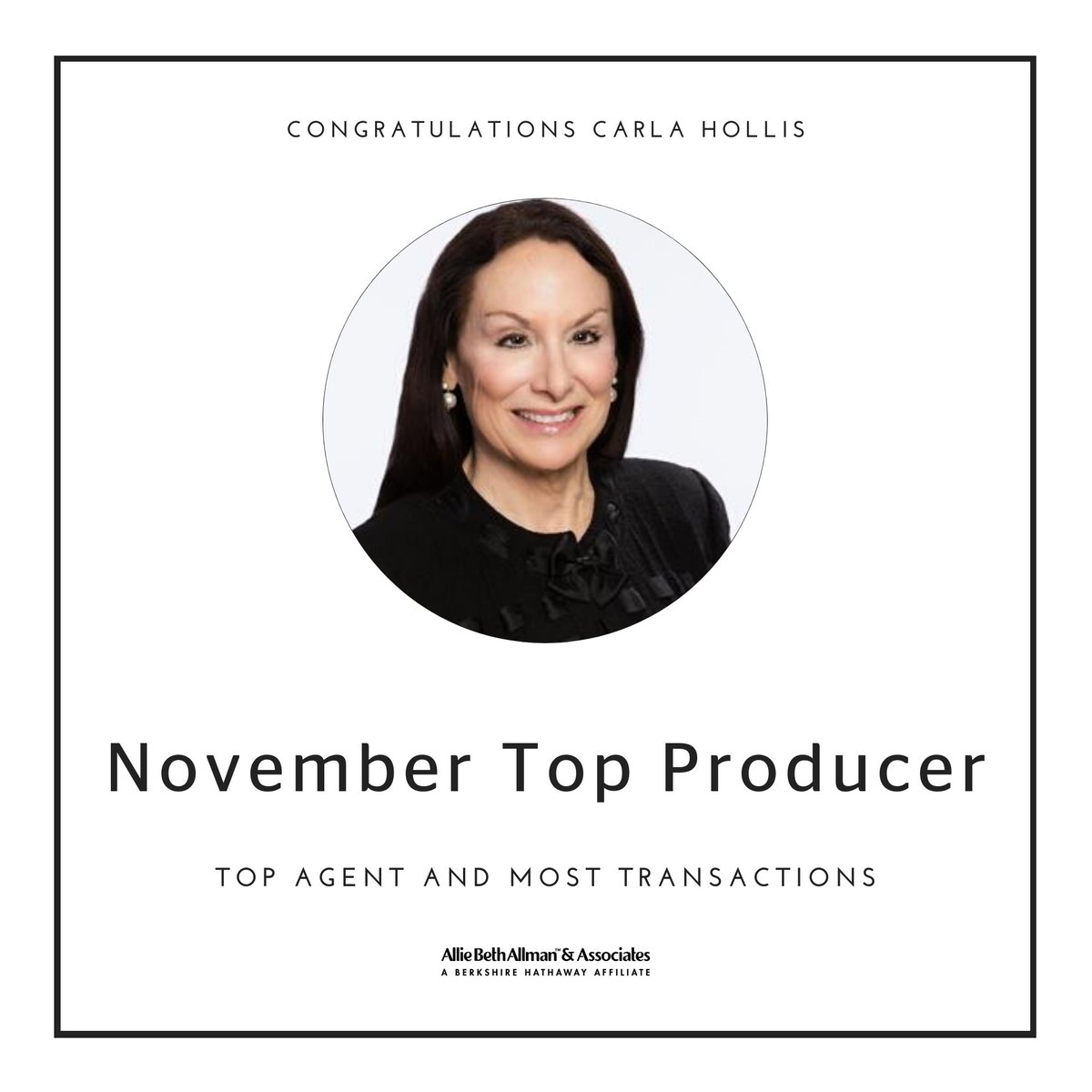 AllieBethAllman's tweet photo. Top Agent and Most Transactions β our #1 agent in November is Carla Hollis!
.
.
#BestAgentsInNorthTexas #hustle #WeSellDallas #NorthTexasRealEstate #ForSaleToSold #luxuryrealestate #LuxuryService #LuxuryLiving #DBest #alliebethallman https://t.co/g7UfiUrddT