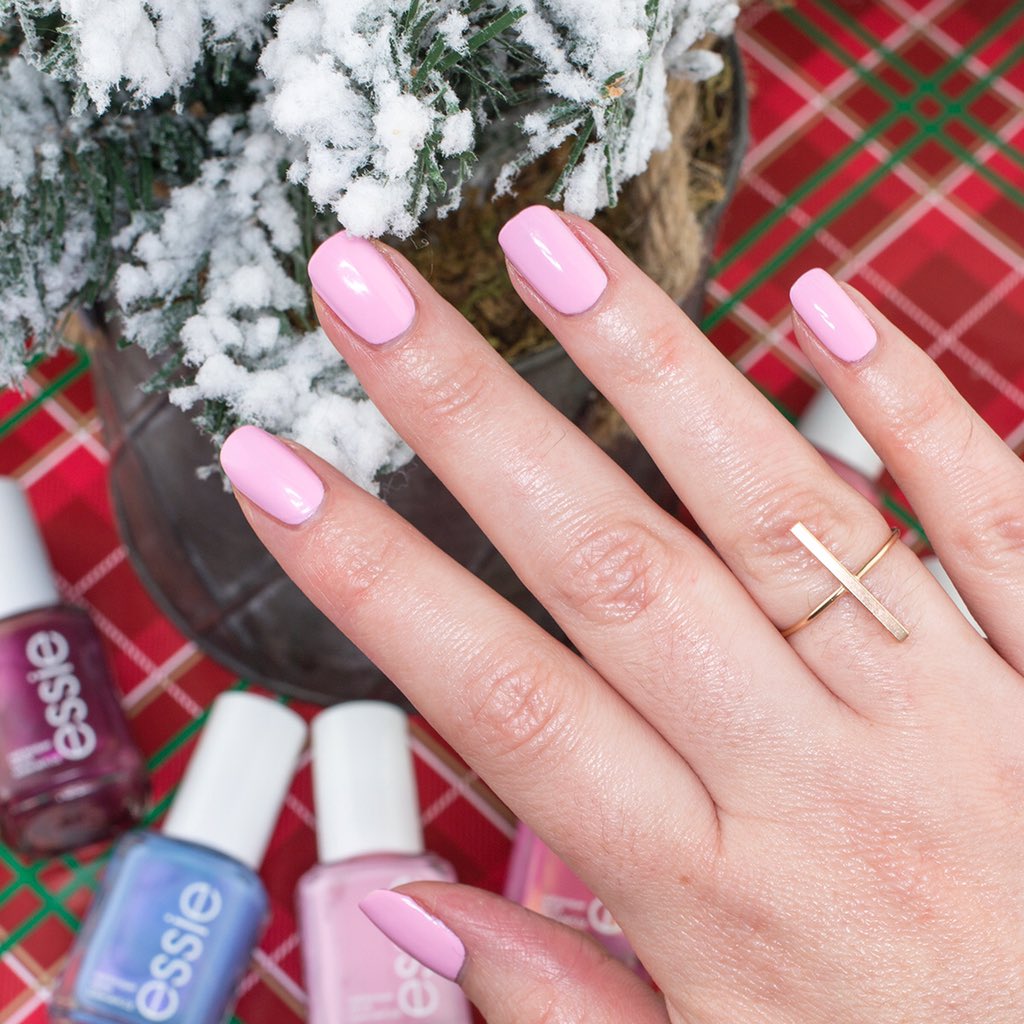 Wearing <a href="/essie/">essie</a> Free to Roam, new from the Flying Solo collection today. This light blue based pink has such a good formula! This is two coats plus top coat