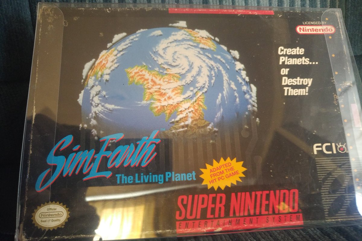 IOwnMyWiiULEGIT's tweet image. My dad has been playing #SimCity on the #SNES intensely for the last several months and he's actually quite good.  I got him this for Christmas.  #SimEarth