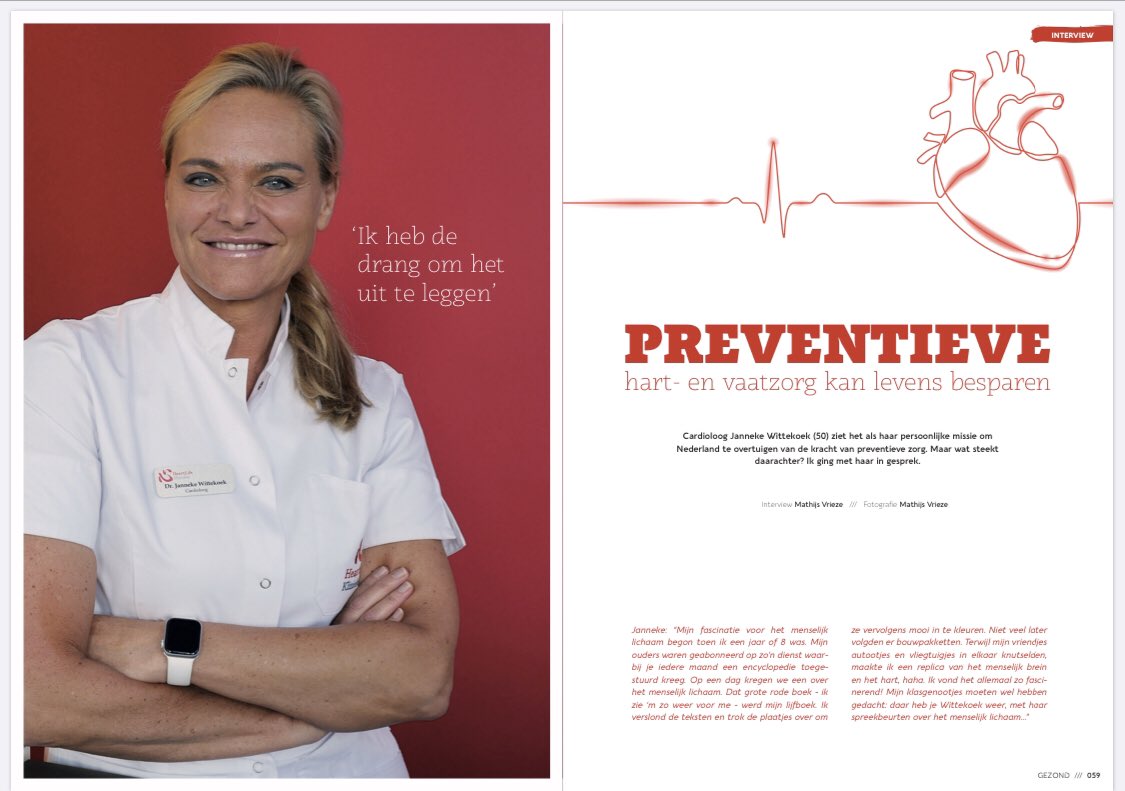 Leuk interview over mijn passie voor preventie en de vrouwenhart-missie♥️. Lees het hele interview in zijn nieuwe tijdschrift GEZOND! Online te bestellen. Prachtig bookazine vol Healthy tips! mathijsvrieze.nl/gezond-magazin…