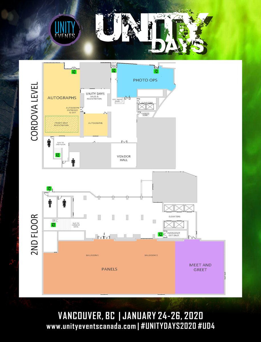UnityEventsCA's tweet image. Hey #UnityKru - Here is the event map and Saturday &amp;amp; Sunday schedules for #UNITYDAYS2020! Friday schedule will be posted shortly.

Friendly reminder: online sales end on January 20.