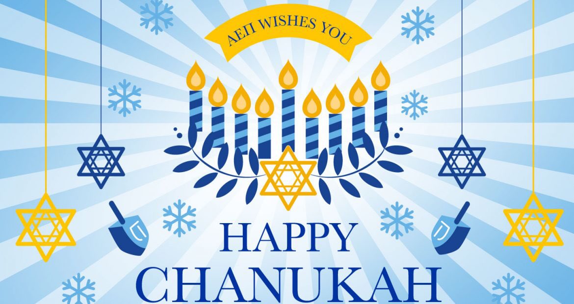 OU_AEPi's tweet photo. From the Brothers of the Omicron Upsilon chapter of AEPi, we’d like to wish you all a Happy Chanukah🕯 https://t.co/3232BrOSfH