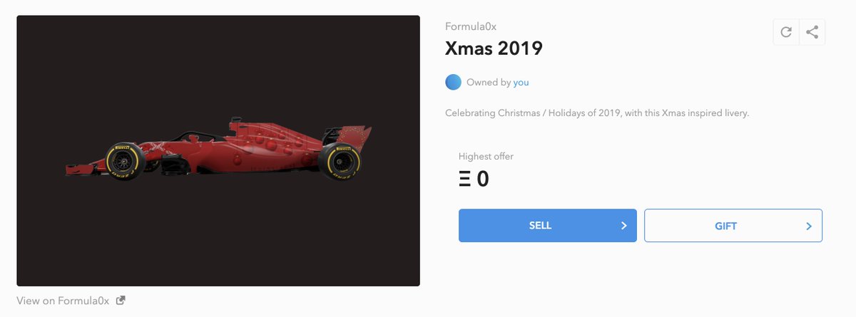 formula0x's tweet photo. #Xmas #giveaway 🏎️🎁

#1of1 @f1 #cryptoart will be sent to a random @formula0x owner tomorrow at 7pm ET! Don't have one yet? Grab your favorite from the @opensea storefront to automatically qualify!

https://t.co/4cVLPUFadi

#nft #cryptotwitter #ethereum #eth #f1 #superrare #nfts https://t.co/yWUZdix0VB