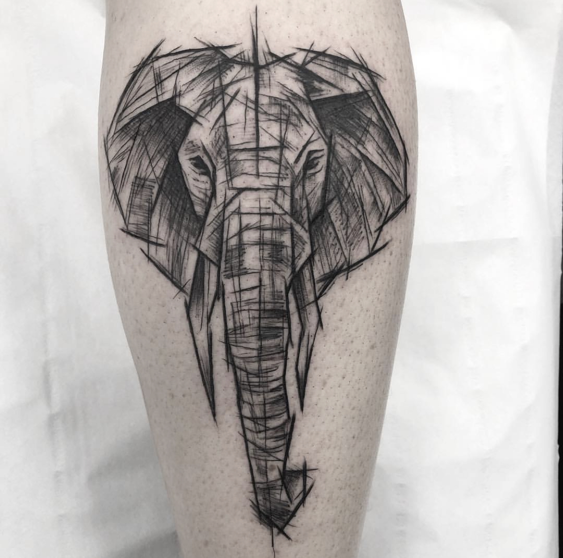 Abstract Elephant tattoo design #unorthadoxtattoos #pencil… | Flickr