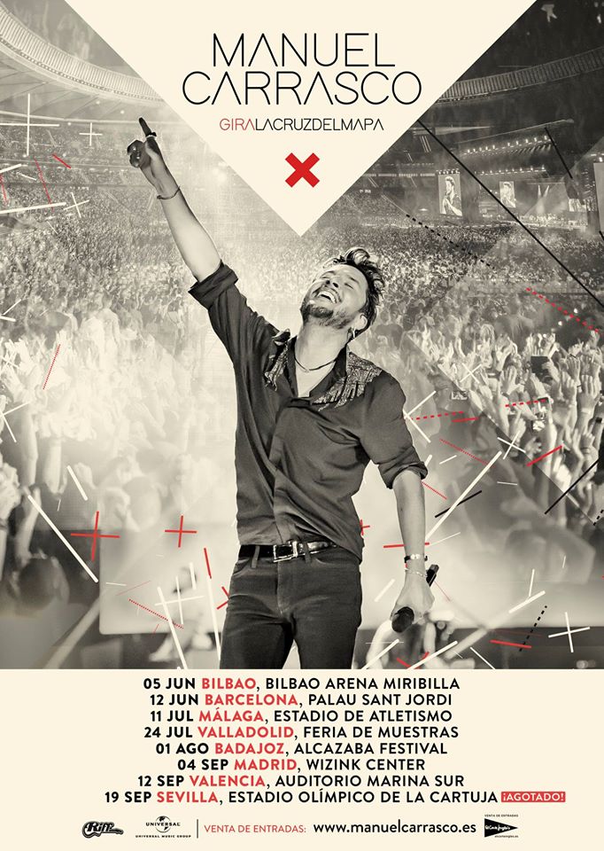 tourcarrasco's tweet photo. Mañana a partir de las 10:00 disponibles las entradas para las primeras fechas de la Gira La Cruz Del Mapa ❌ 2020 , . 
Aquí los puntos de venta oficiales. 
https://t.co/7F5vF9yQpy
https://t.co/oJHO34aLmB
Tiendas @elcorteingles

@Riffmusic @ManuelCarrasco @UniversalSpain https://t.co/fic27wKBXh