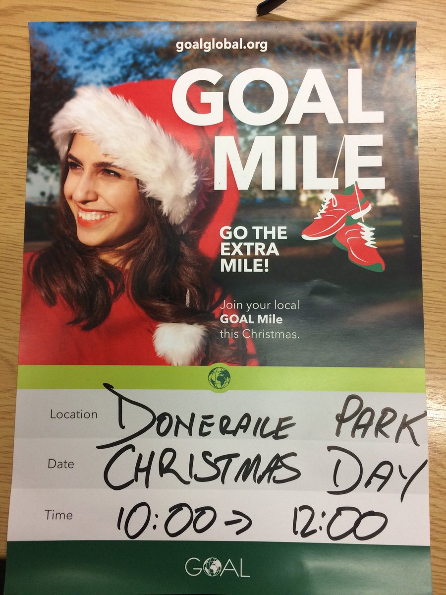 Lots of Local Running Options to choose from over the next few days. 

On Christmas Day the <a href="/bcolligparkrun/">Ballincollig parkrun</a> is on at 9.30am.  Also lots of <a href="/mile_goal/">Goal Mile Doneraile Park</a> to choose from - the nearest being in Doneraile Park from 10am to 12.