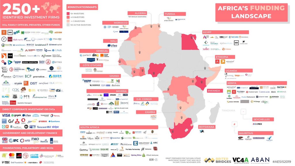 Check out #Africa #funding landscape. Beautifully compiled by @Briter_bridges 
#funding #VentureCapital #investors #startup