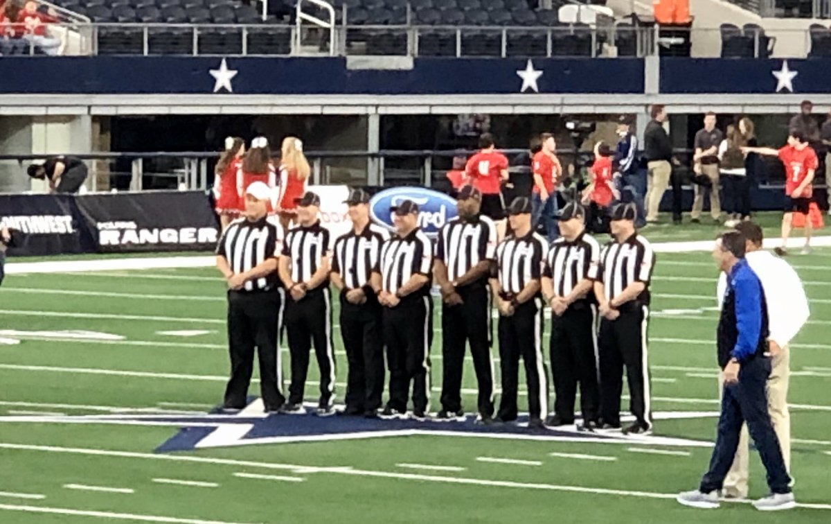 I couldn’t be prouder of all my husband’s hard work and dedication to growing and refining football officiating! 11 seasons in the books and this one ended on a high note with a trip to Dallas and the State Championship! <a href="/ems1683/">eric</a> ♥️