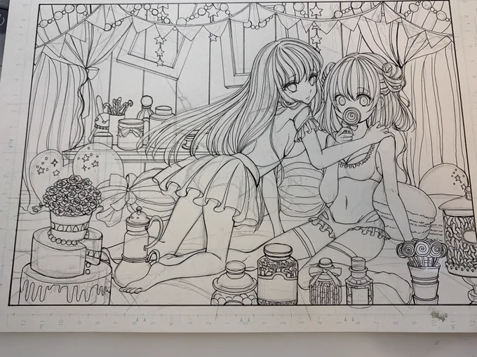 おはようございます😃
昨日どうしても絵がかけなかったので以前かいた線画を上げます!
悔しいから今日日中描いたらあげます! 