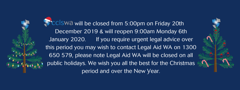 After a busy year, CCLSWA is closed for two weeks for the holidays. We will also be taking a social media break.  Stay safe in the holidays.
