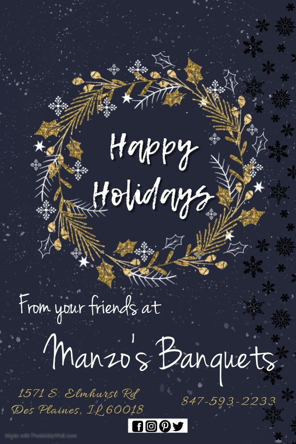 ManzosBanquets's tweet photo. Have a happy and healthy holiday season! https://t.co/vw0tDJCn50