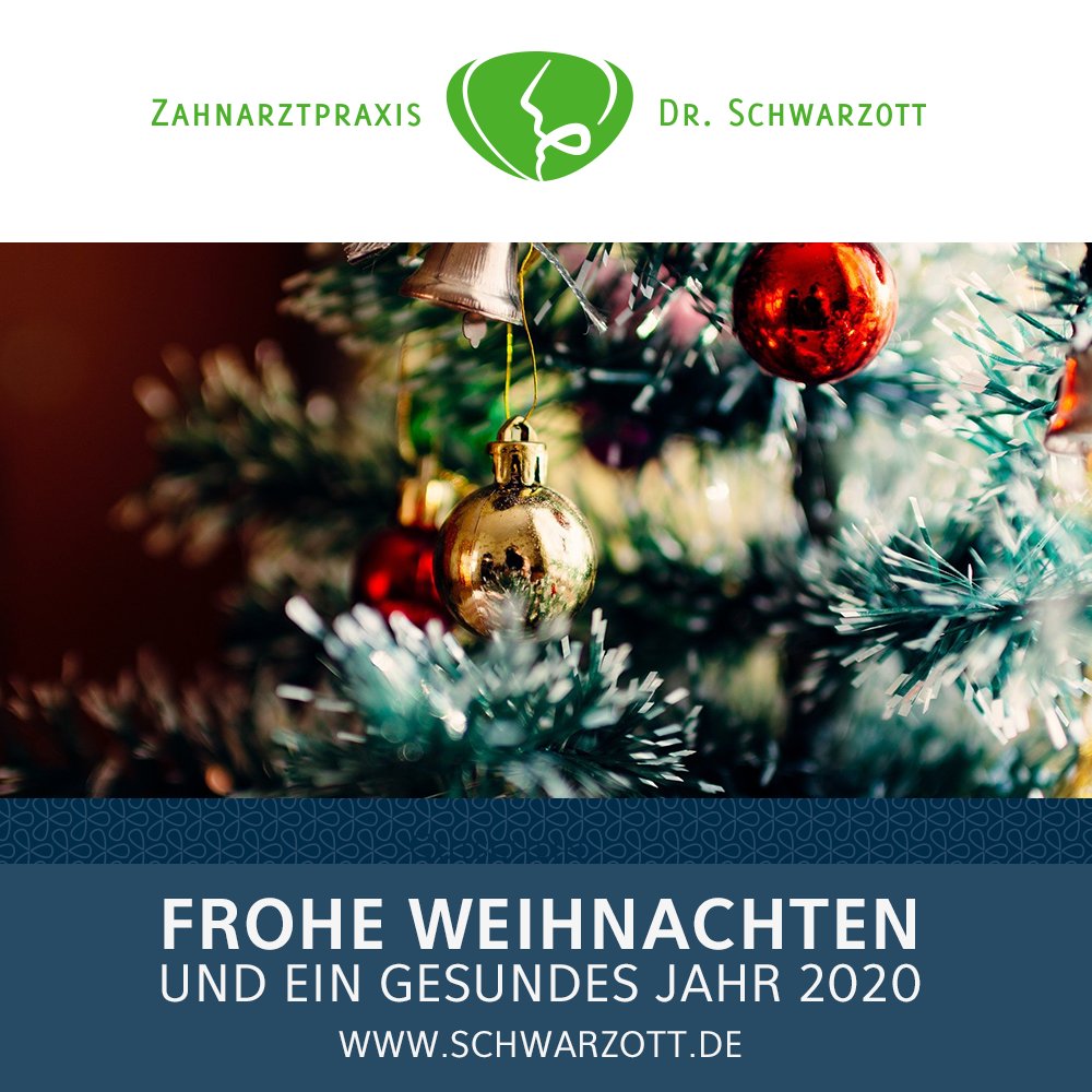 Das Praxisteam Dr. Schwarzott bedankt sich zum Jahresende für das entgegengebrachte Vertrauen, die langjährige Treue und die gute Zusammenarbeit. Wir wünschen Euch und Euren Lieben ein frohes Weihnachtsfest und ein gesundes Jahr 2020 schwarzott.de #Weihnachten2019