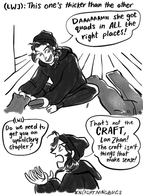 "I made that awful jeans chair" AU part 2 #mdzs 