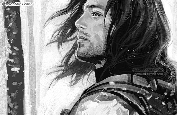 evan65872353's tweet image. 윈터 솔져 버키 반즈 팬아트 / Winter Soldier Bucky Barnes Fan art