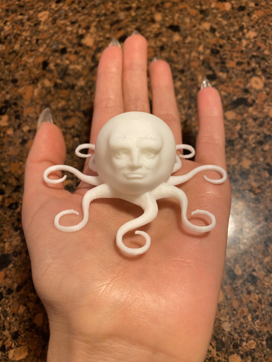 my mom bought my little brother a 3d printer for christmas and this is what he makes...he named it mortimer